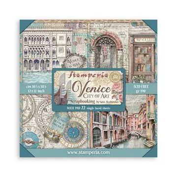 Набор бумаги 30х30 см "Venice City of Art", 22 листа (Stamperia) Набор бумаги 30х30 см "Venice City of Art", 22 листа (Stamperia)