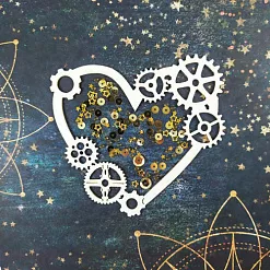 Шейкер "Сердечко с шестеренками. Большой", 9х9,6 см (CraftStory)