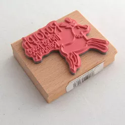 Резиновый штамп на деревянной основе "Олень"