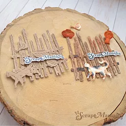 Нож "Русские сказки. Деревенский кот", 7х7,8 см (ScrapMania) Нож "Русские сказки. Деревенский кот", 7х7,8 см (ScrapMania)