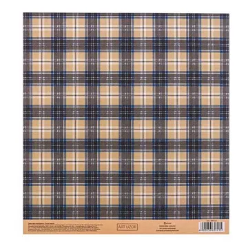 Бумага 20х20 см на клеевой основе "Тартан" (АртУзор)