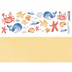 Лист с картинками 10х30 см "Морячок. Рыбки" (ScrapMania)
