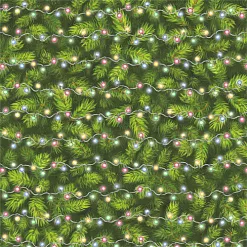 Бумага "Новогодний лес. Гирлянды" (ScrapMania)