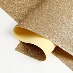 Лист фоамирана с глиттером 60х70 см "Светло-лимонный"