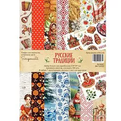 Набор бумаги А4 "Русские традиции", 7 листов (Scrapmama)