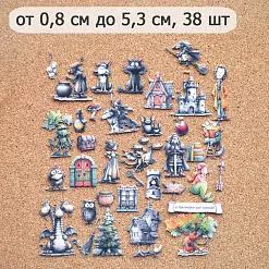 Набор тканевых высечек "Лукоморье", 38 шт (ScrapMania) Набор тканевых высечек "Лукоморье", 38 шт (ScrapMania)