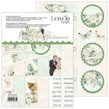 Набор бумаги 15х20 см "Greenery. Для вырезания", 12 листов (Lemon Craft)