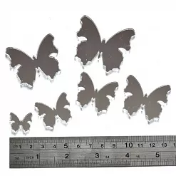 Набор акриловых зеркальных украшений "Бабочка 2", 6 шт (Лазер) Набор акриловых зеркальных украшений "Бабочка 2", 6 шт (Лазер)