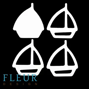 Украшение из чипборда "Заготовка для шейкера. Кораблик маленький" (Fleur-design)