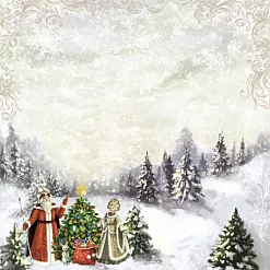 Бумага "Новогодний лес. Сверкающая зима" (ScrapMania)