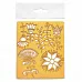 Набор бумажных высечек "Цветочные мотивы", цвет золотой (Chipboards) Набор бумажных высечек "Цветочные мотивы", цвет золотой (Chipboards)