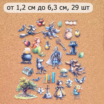 Набор тканевых высечек "Лукоморье 2", 29 шт (ScrapMania)