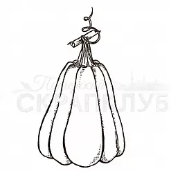 Штамп "Тыква мускатная с хвостиком" (Скрапклуб)