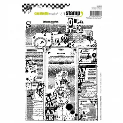 Резиновый штамп "Collage de journaux. Коллаж из газет" (Carabelle Studio)