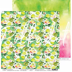 Набор бумаги 20х20 см "Фруктовая коллекция", 6 листов (Polkadot)