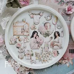 Набор тканевого чипборда "Мамино счастье 51", 23 шт (Fantasy)