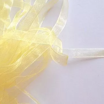 Лента из органзы "Желтая", ширина 10 мм, длина 90 см (Ideal)