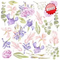 Набор бумаги 20х20 см "Majestic iris", 10 листов (Фабрика Декору)