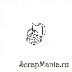 Штамп "Коробочка с кольцами" (Скрапклуб)