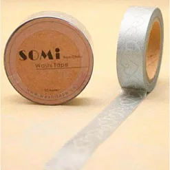 Бумажный скотч "Серебряный с сердечками" (MyLovelyHobby)