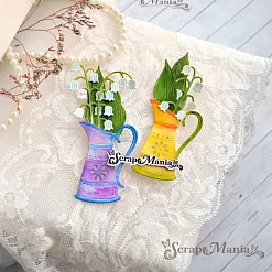 Нож "Цветочный комплимент. Кувшин и ландыши", 4х5,2 см (ScrapMania)