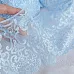 Кружево "Стразинка. Голубое", ширина 14,5 см, длина 1 м (Pty Турция)