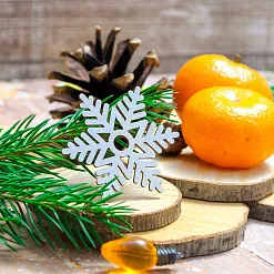 Чипборд "Снежинка. Полярная звезда", 4,6 см (WoodHome)