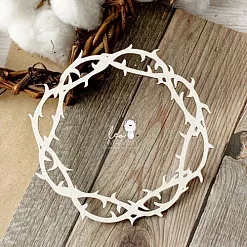 Украшение из чипборда "Веночек из колючих веток" (LeoMammy)