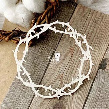 Украшение из чипборда "Веночек из колючих веток" (LeoMammy) Украшение из чипборда "Веночек из колючих веток" (LeoMammy)