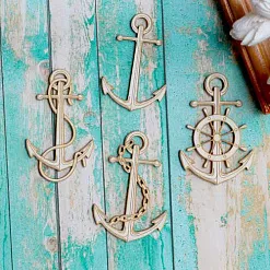 Набор украшений из чипборда "Якоря с гравировкой" (ScrapКрым)