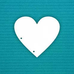 Заготовка для альбома 20х20 см "Сердце. 2 отверстия", 6 листов (CraftStory)