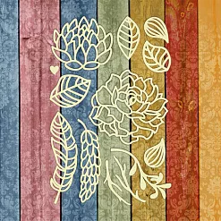 Набор украшений из чипборда "Бохо букет" (Белкин дом)