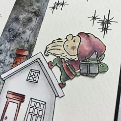 Штамп "Гном с подарком", 3,1х3,3 см (Скрапклуб) Штамп "Гном с подарком", 3,1х3,3 см (Скрапклуб)