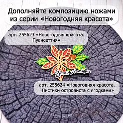Нож "Новогодняя красота. Пуансеттия", 4,8х4,8 см (ScrapMania) Нож "Новогодняя красота. Пуансеттия", 4,8х4,8 см (ScrapMania)