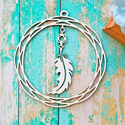 Украшение из чипборда "Перо в ловце" (ScrapКрым)