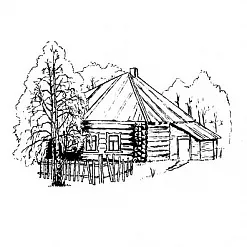 Штамп "Деревянный дом" (Студия "Елена") Штамп "Деревянный дом" (Студия "Елена")