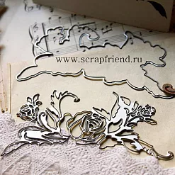 Набор ножей для вырубки "Трафарет. Розы" (Scrapfriend)