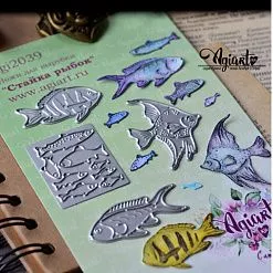 Нож "Стайка рыбок", 3,9х3 см (AgiArt) Нож "Стайка рыбок", 3,9х3 см (AgiArt)