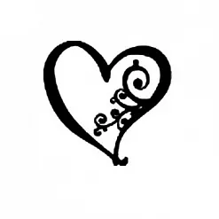Штамп "Сердце с завитками маленькое" (Студия "Елена") Штамп "Сердце с завитками маленькое" (Студия "Елена")
