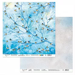 Набор бумаги 15х15 см "Снежный лес", 12 листов (Mr.Painter)