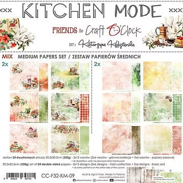 Набор бумаги 20х20 см "Kitchen mode. Mix", 24 листа (CraftO'clock)
