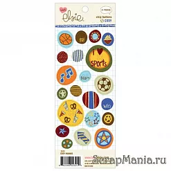 Набор пуговиц из чипборда "Cody rounds" (Ki Memories) Набор пуговиц из чипборда "Cody rounds" (Ki Memories)