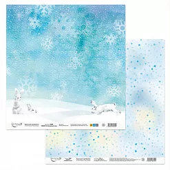Набор бумаги 15х15 см "Снежный лес", 12 листов (Mr.Painter)
