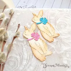 Нож "Пасха. Зайчик с пышным бантом", 3,8х6,8 см (ScrapMania) Нож "Пасха. Зайчик с пышным бантом", 3,8х6,8 см (ScrapMania)