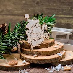 Чипборд "Воробушек", 4,5х5,5 см (WoodHome)