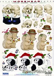 Аппликация бумажная вырубная "Милашки", А4