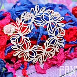 Украшение из чипборда "Рамка с бутонами" (Fantasy)