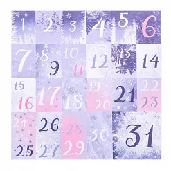 Набор бумаги 20х20 см с наклейками "Снежная сказка", 12 листов (АртУзор)