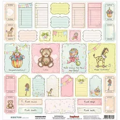 Бумага "Теги и карточки", на английском (ScrapBerry's)