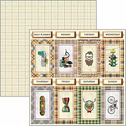 Набор бумаги 30х30 см "Hipster", 12 листов (Ciao bella)